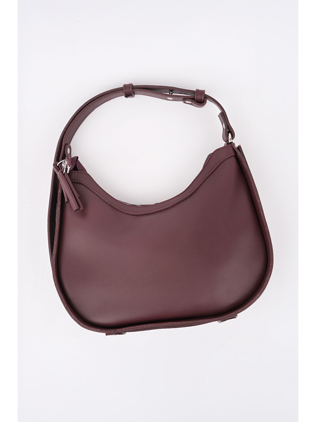 Bordo PERA Kadın El ve Omuz Çantası-4