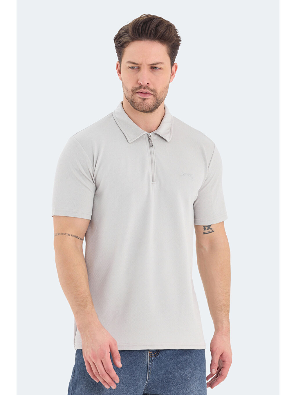 BARRIER Erkek Tişört Gri