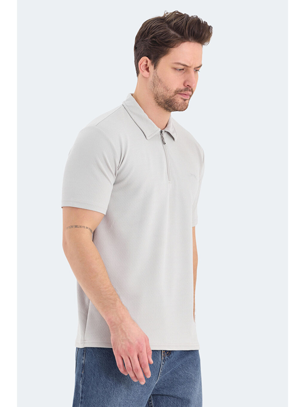 BARRIER Erkek Tişört Gri-2