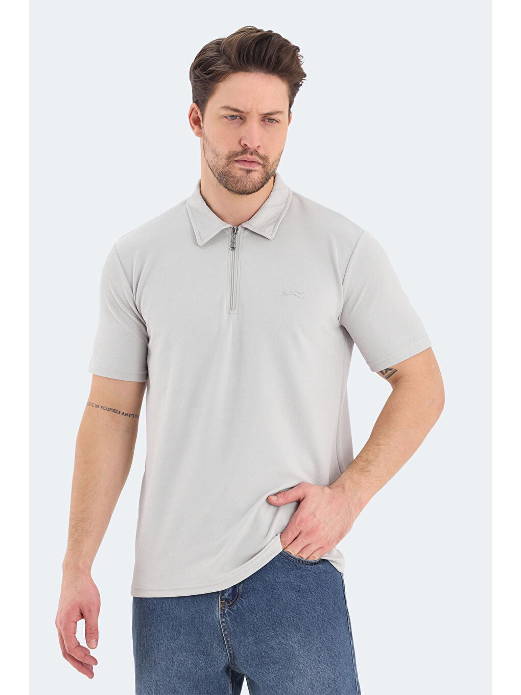 BARRIER Erkek Tişört Gri-3