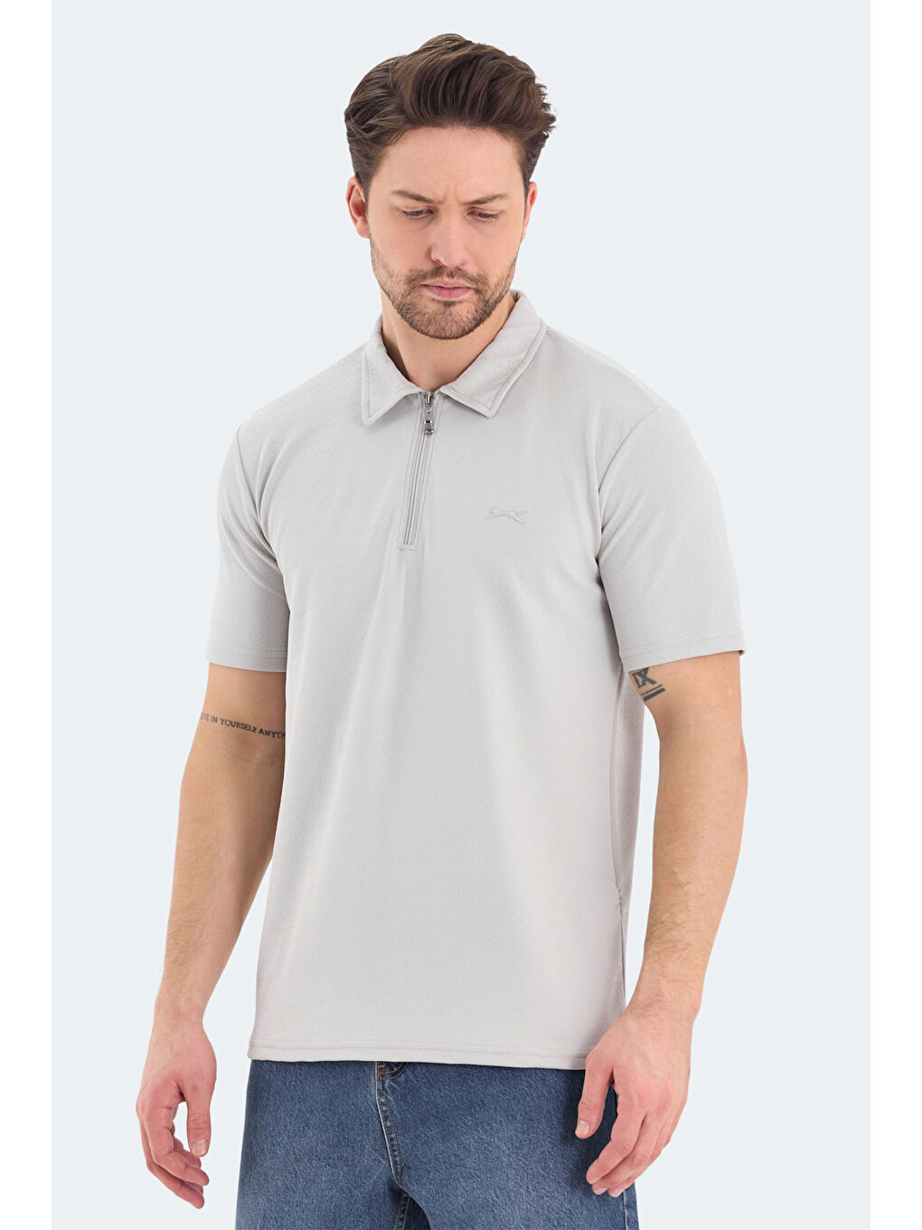 BARRIER Erkek Tişört Gri-5