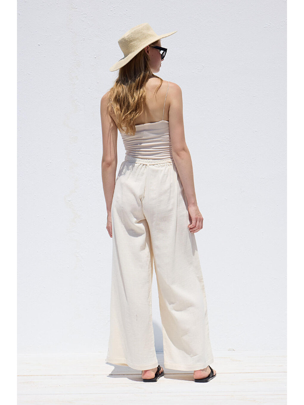 Müslin Anvelop Pantolon Ekru-5