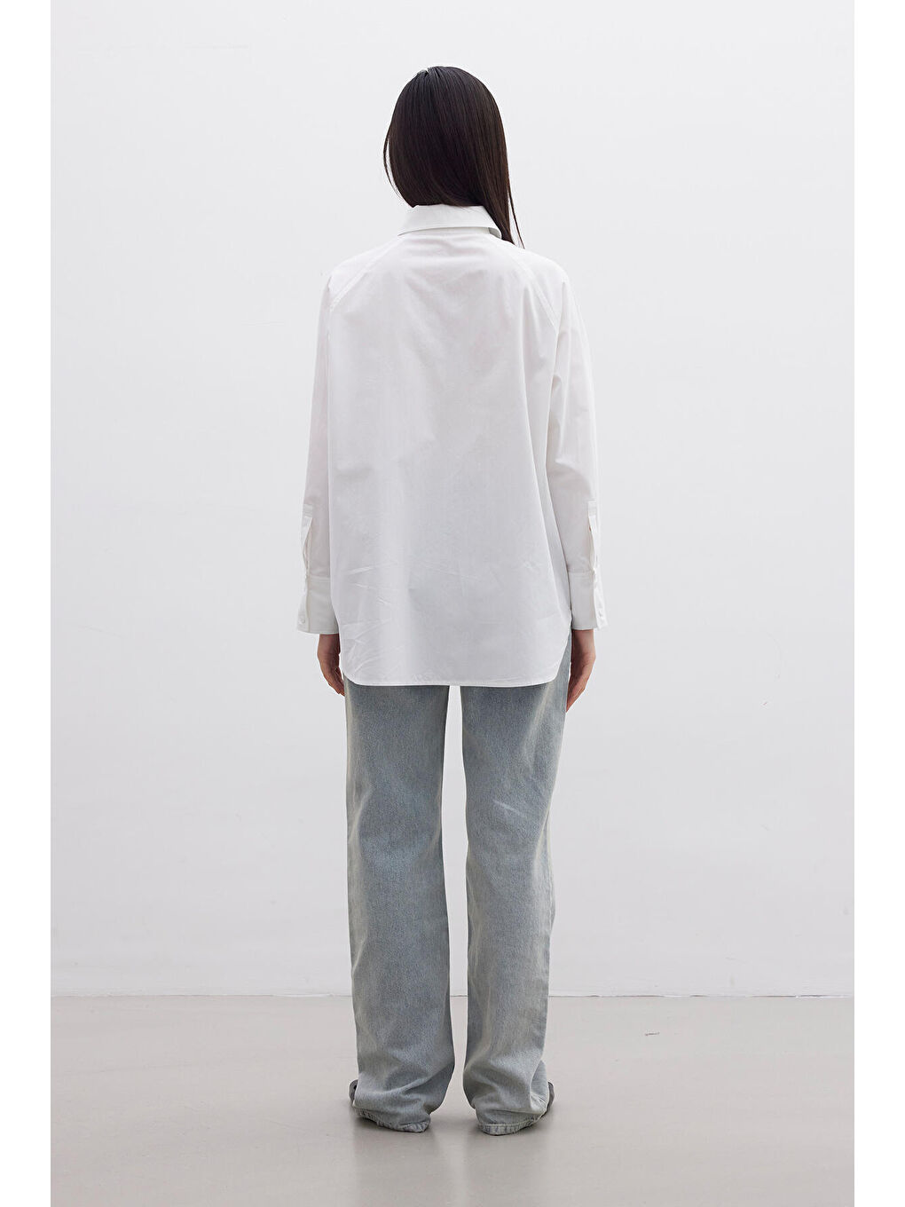 Cep Bağlama Detaylı Gömlek Ekru-7