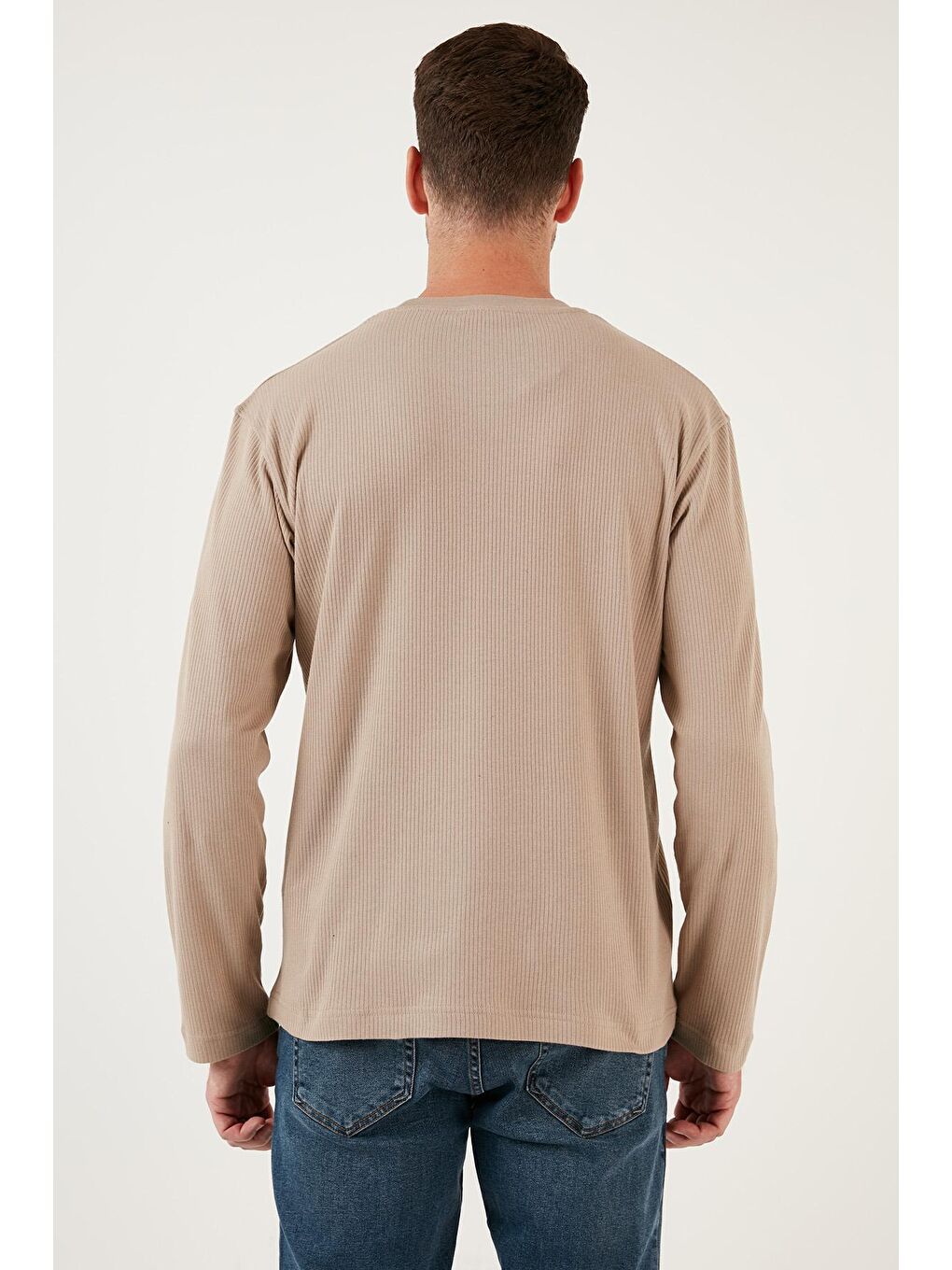 Buratti Yeni Naturel % 100 Pamuklu Bisiklet Yaka Regular Fit Erkek Sweatshirt 5905503 - 4