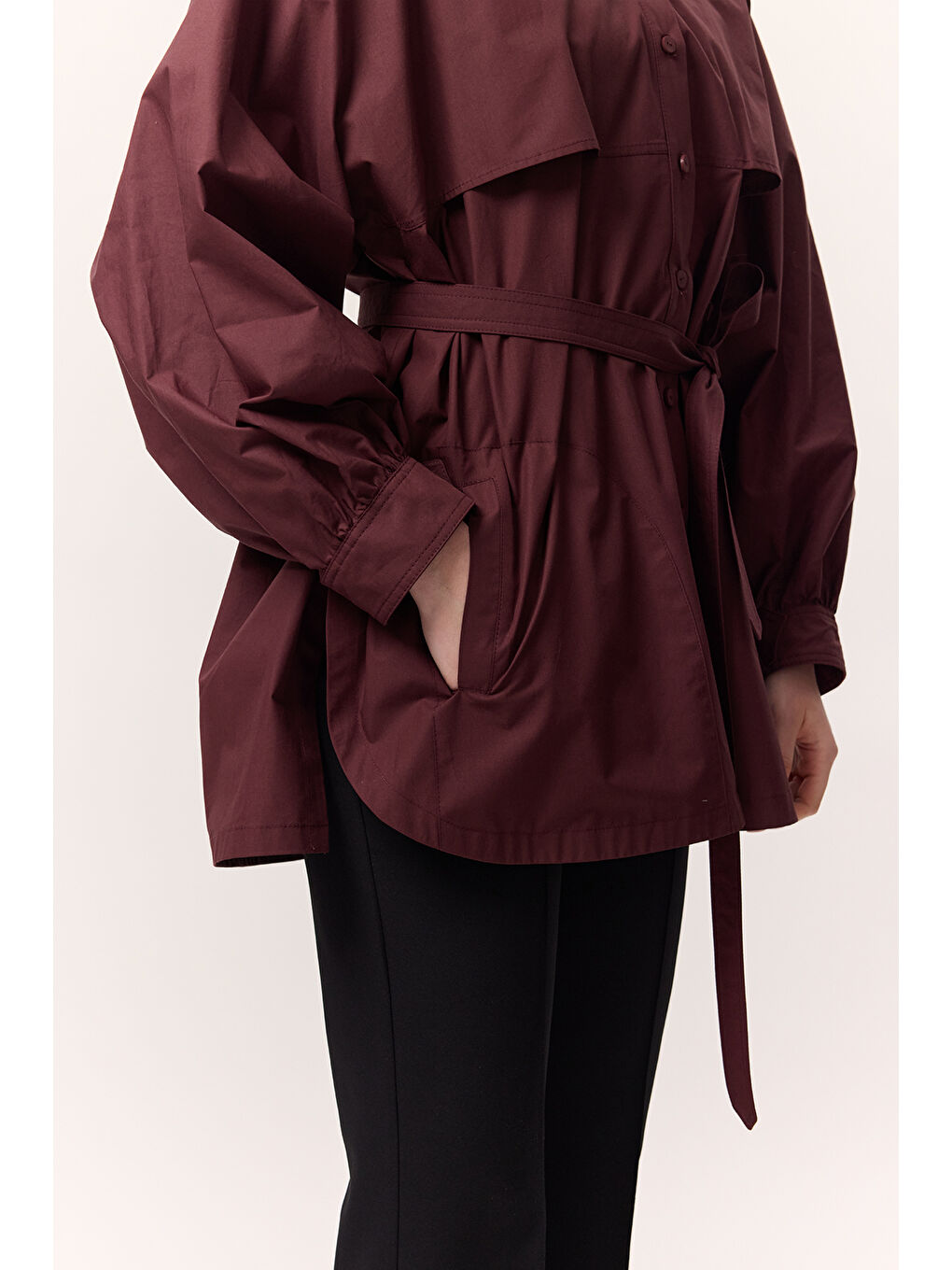 Trenç Tasarım Gömlek Bordo-3