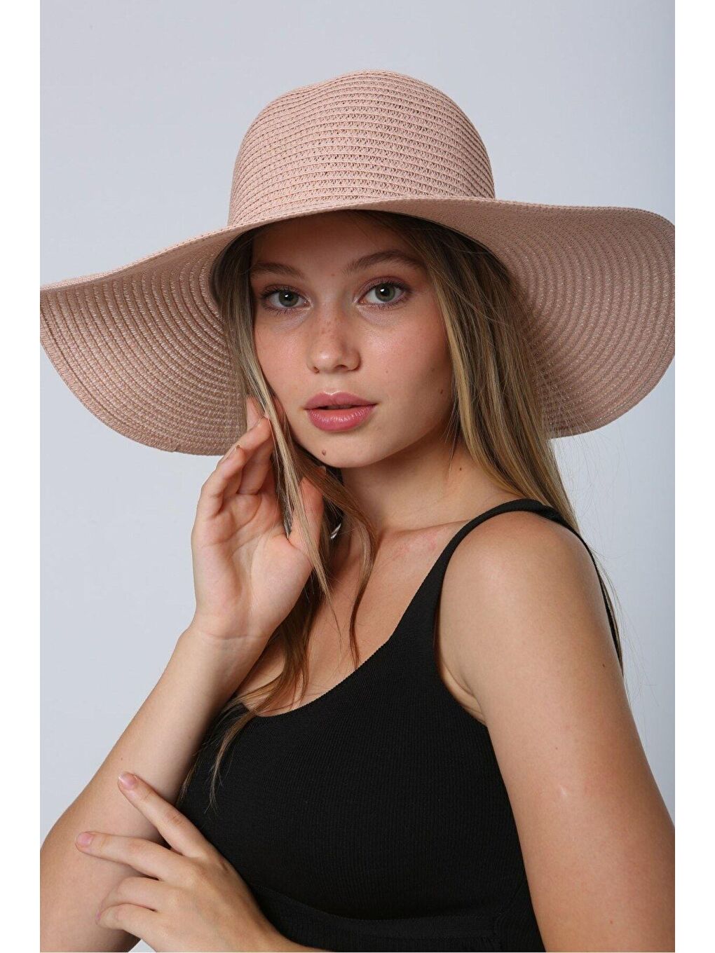 Pembe Pudra Hasır Şapka Hsr2005