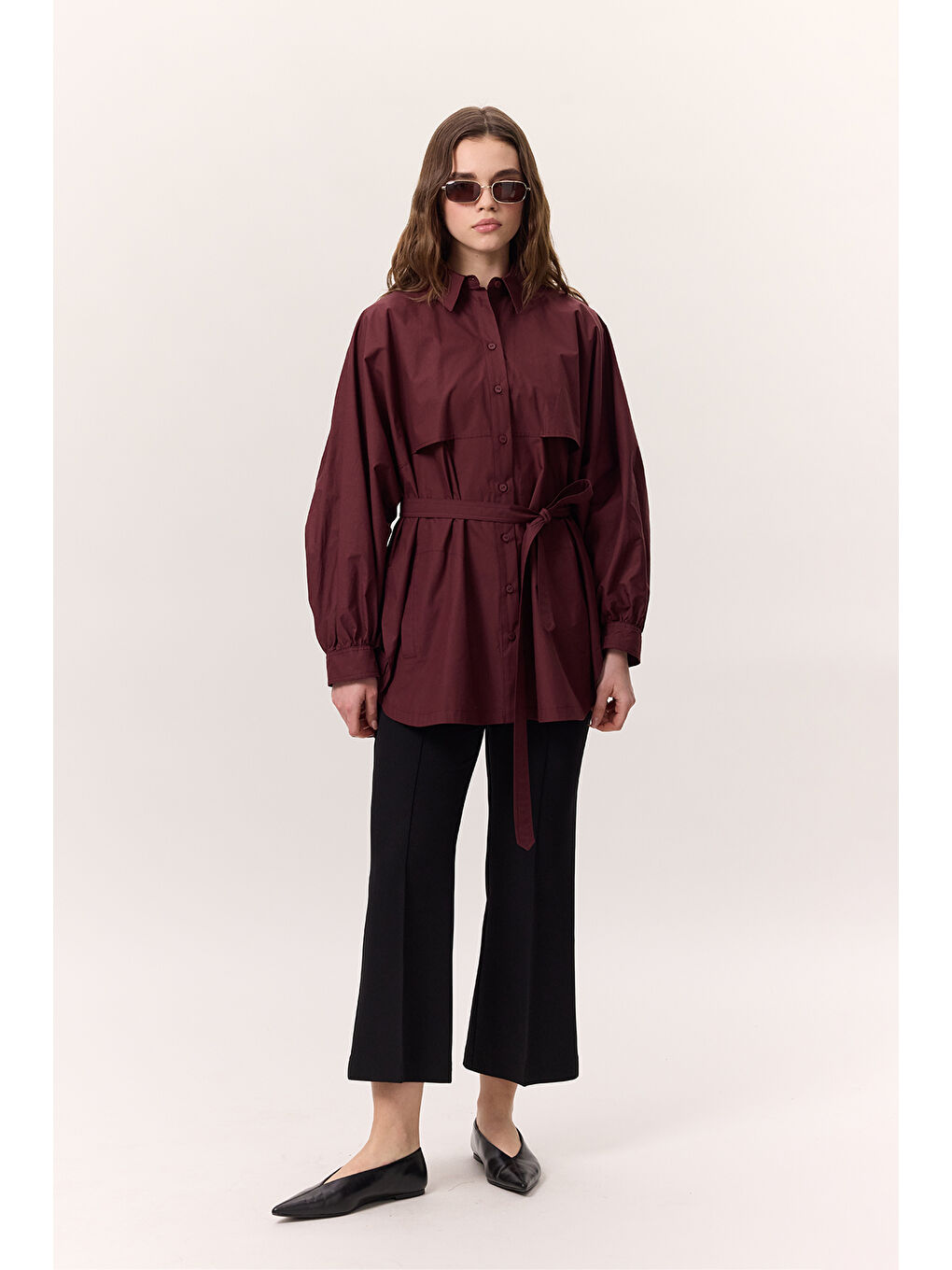 Trenç Tasarım Gömlek Bordo-5