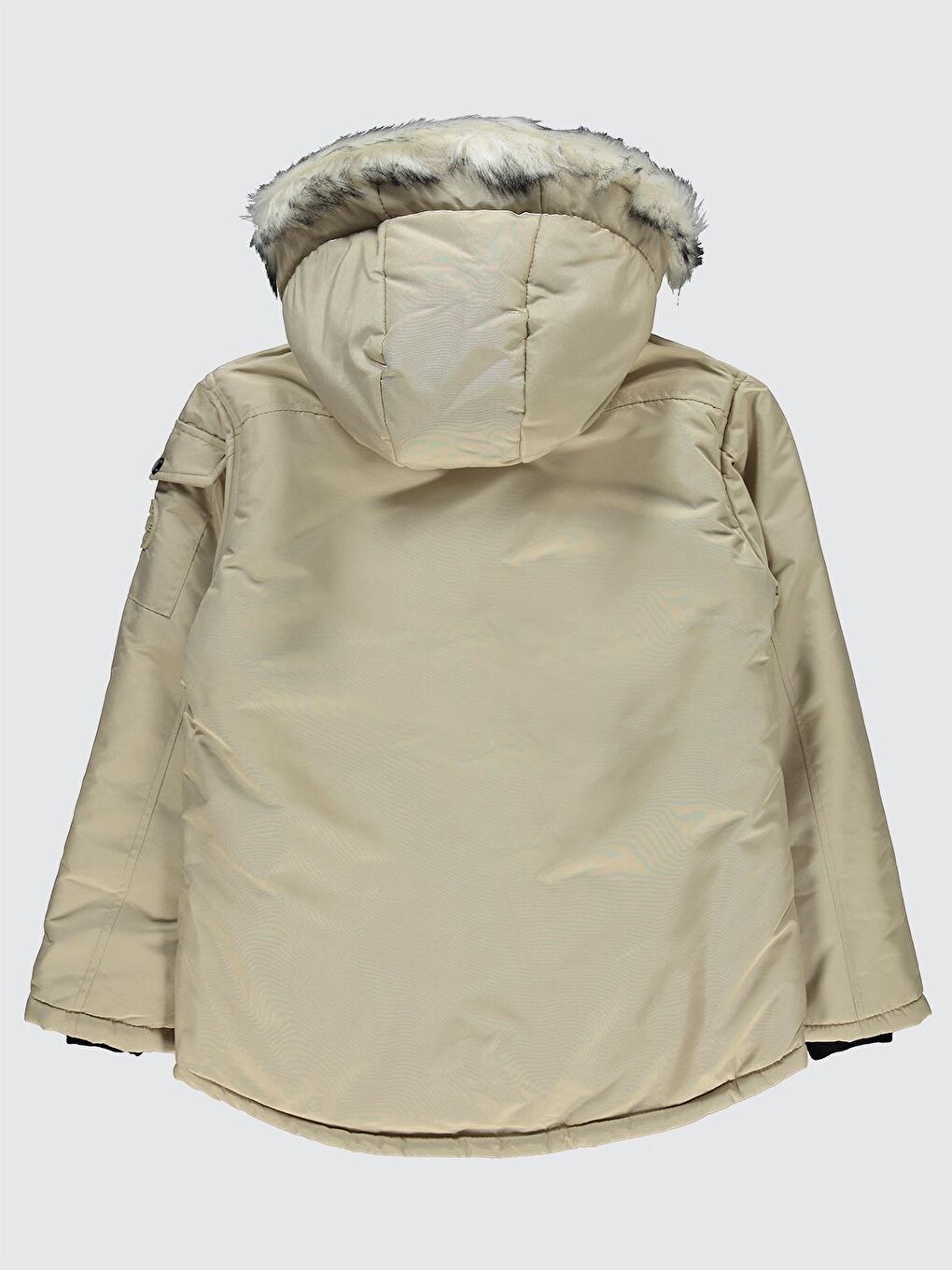 Boys Fermuarlı Cepli 10-13 Yaş Mont - Bej 10-11 Yaş-1