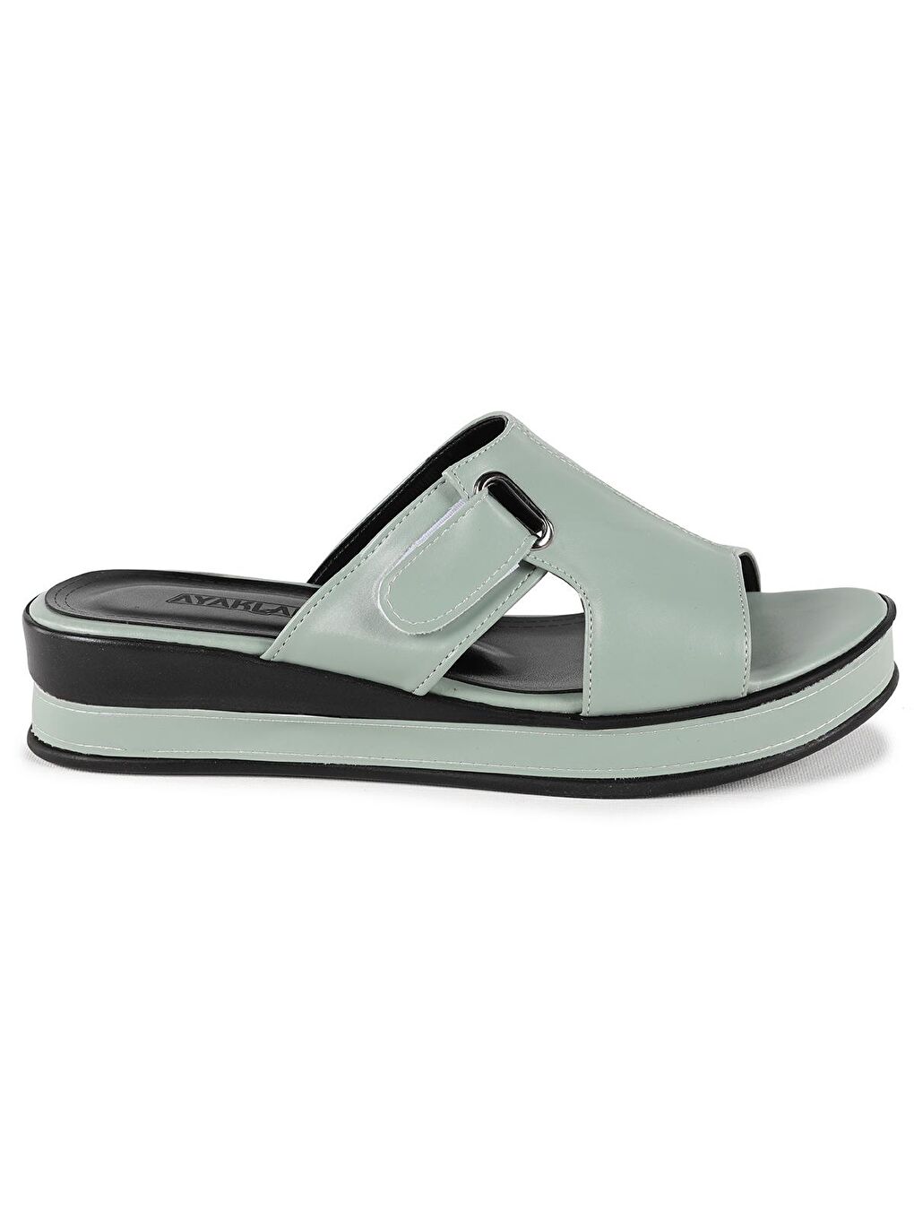 Yeşil Cırtlı Günlük Kadın Terlik Plt 164-3