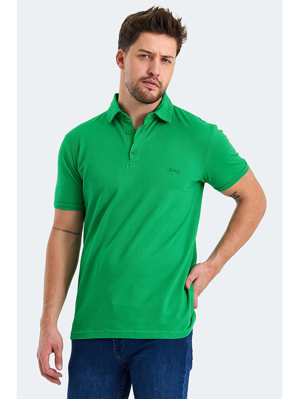 KLASSE Erkek %100 Pamuk Tişört Yeşil-2