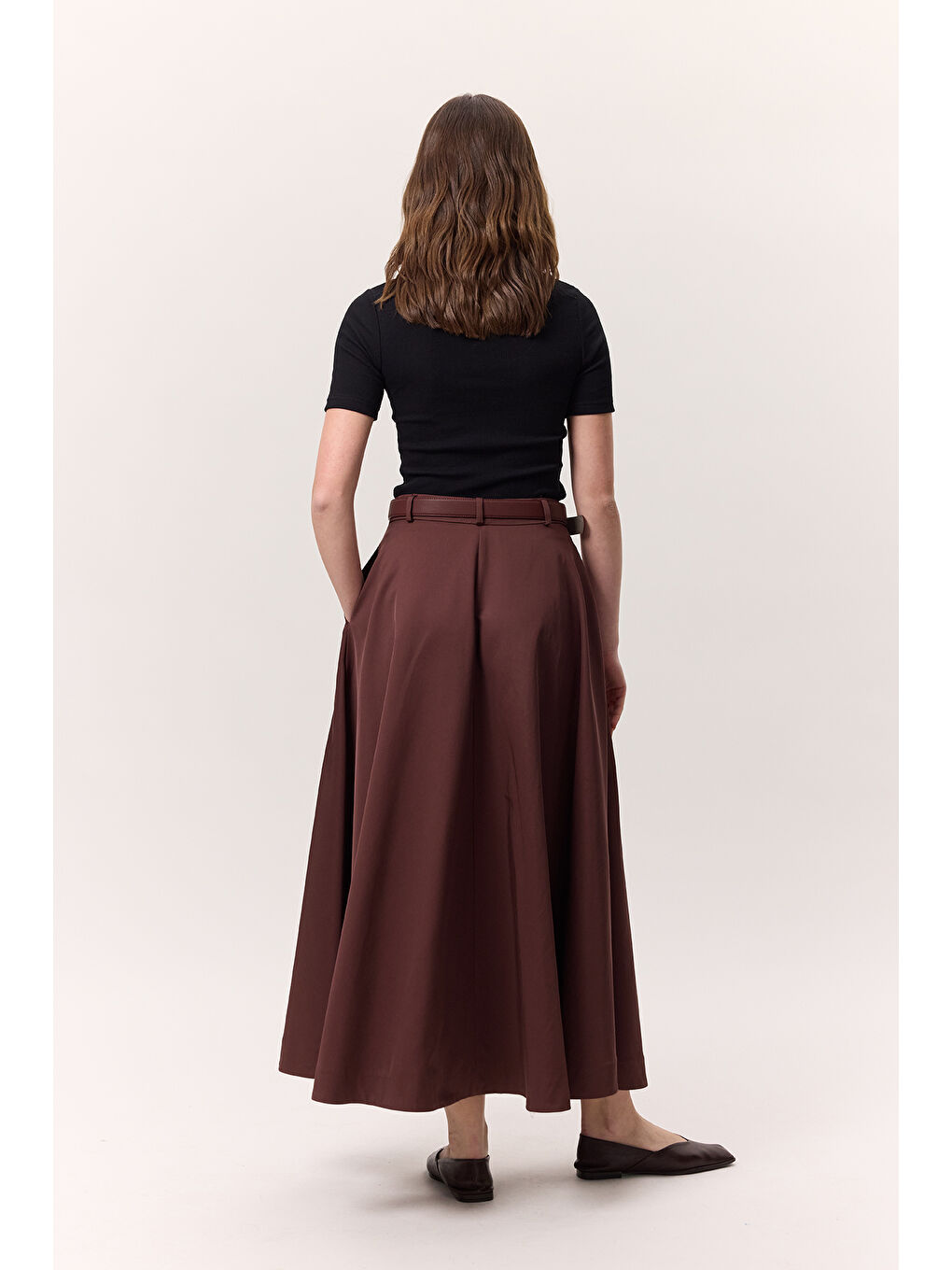 Premıum Geniş Etek Bordo-6