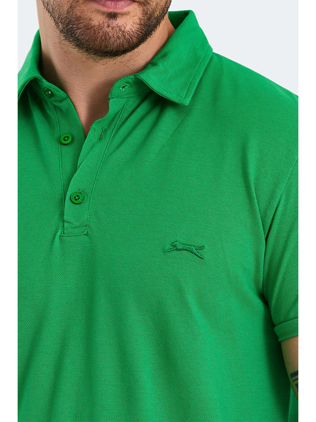 KLASSE Erkek %100 Pamuk Tişört Yeşil-3