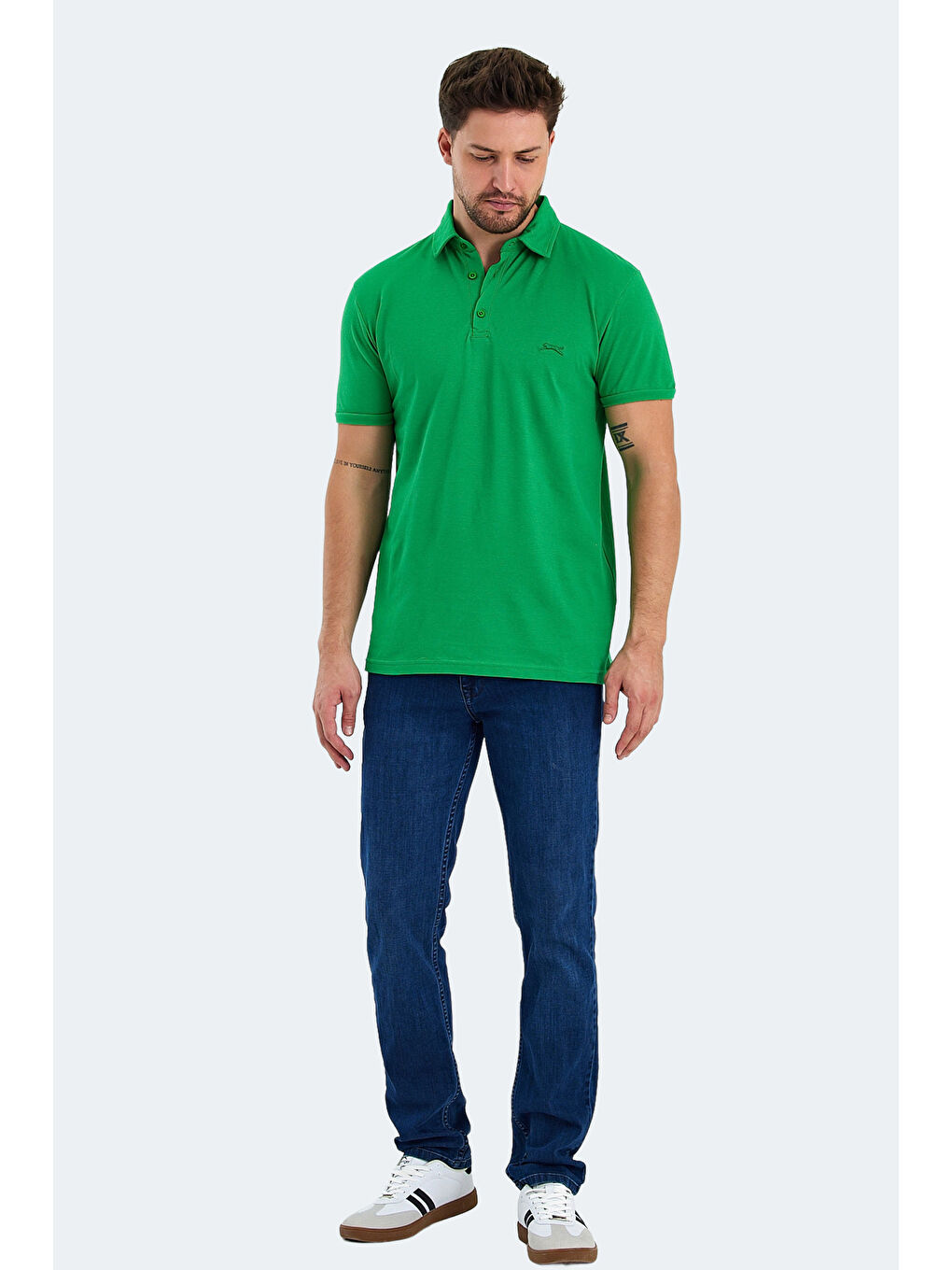 KLASSE Erkek %100 Pamuk Tişört Yeşil-6