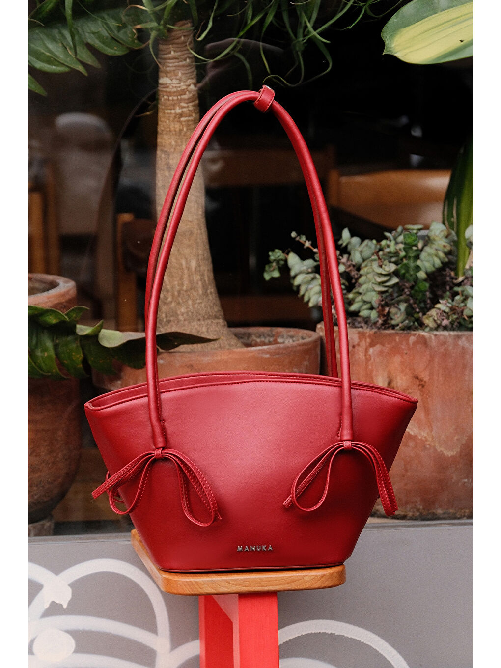 Sandy Fiyonklu Çanta Kırmızı-2