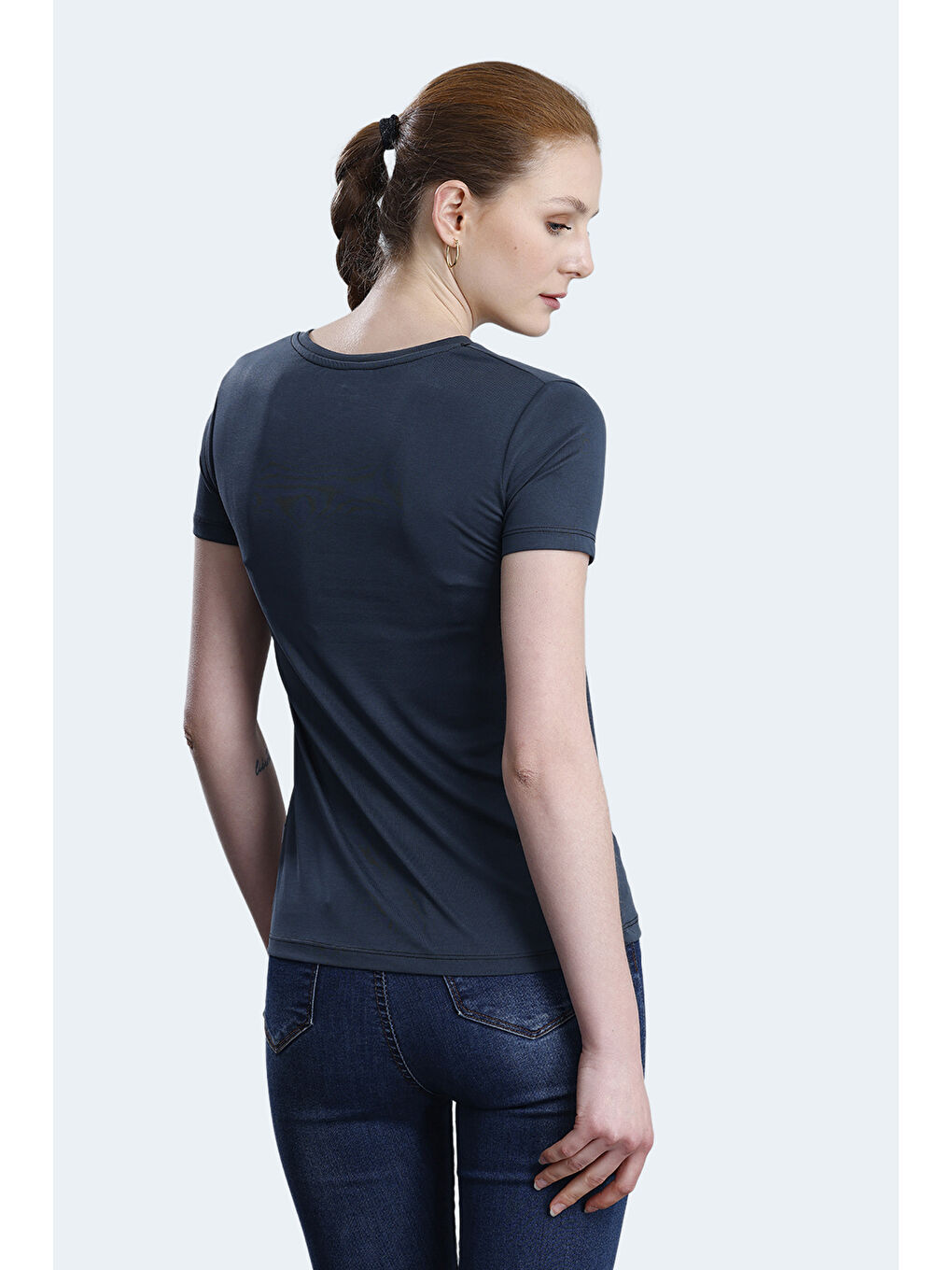 PERICAS Kadın Antrasit Tişört-1