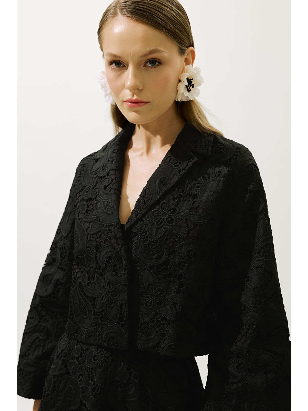 Lımıted Edıtıon Dantel Ceket Siyah-5