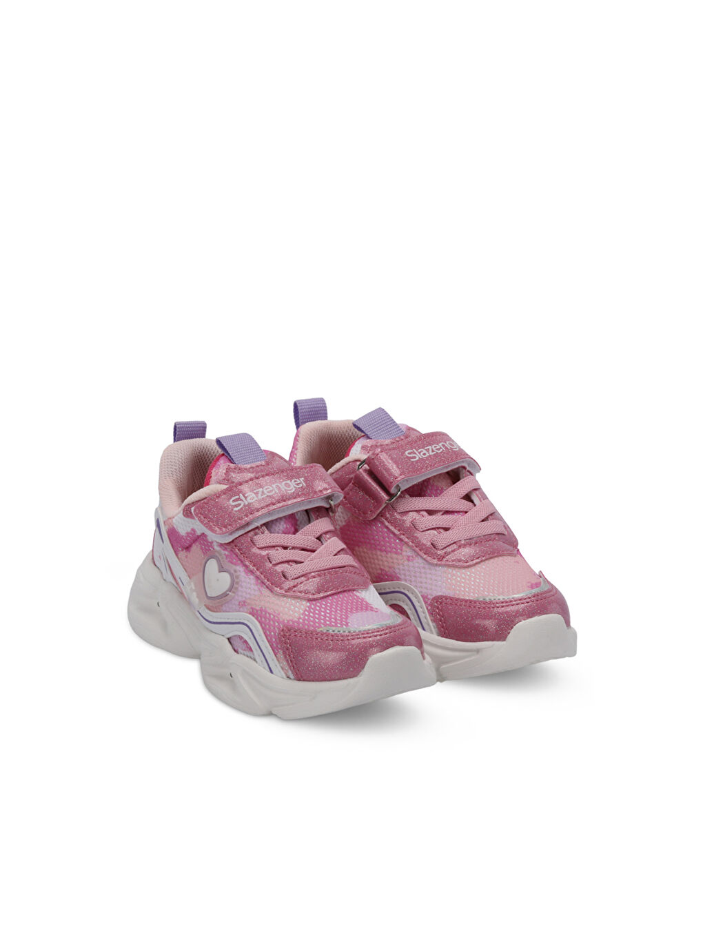 KLARION Kız Çocuk Cırt Cırtlı Pembe Günlük Spor Ayakkabısı-1