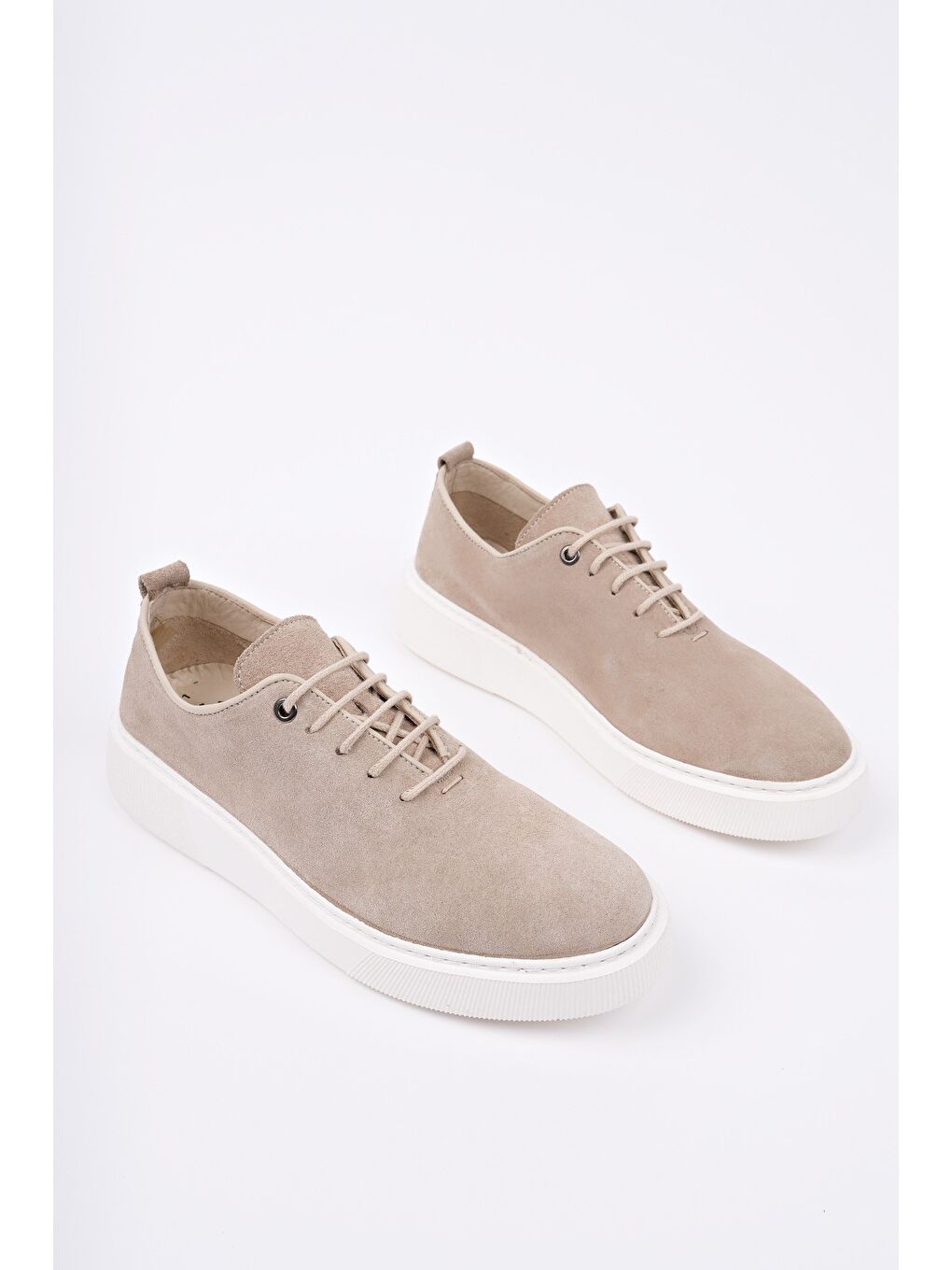 Bej SEBASTİAN Bağcıklı Hakiki Deri Erkek Günlük Casual Ayakkabı-3