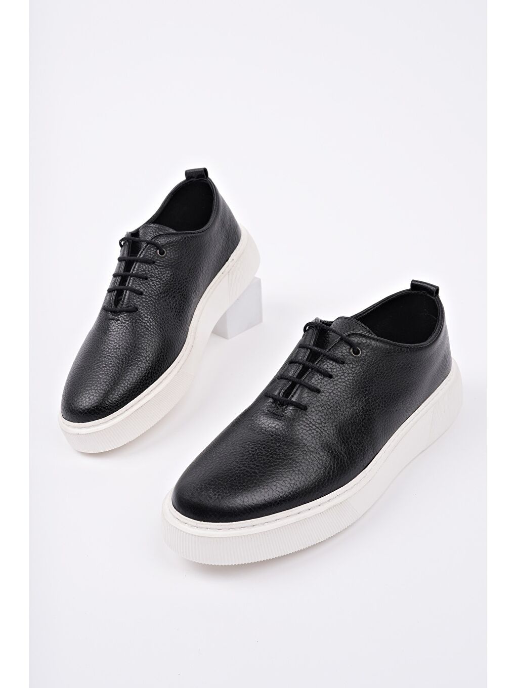Siyah SEBASTİAN Bağcıklı Hakiki Deri Erkek Günlük Casual Ayakkabı-1