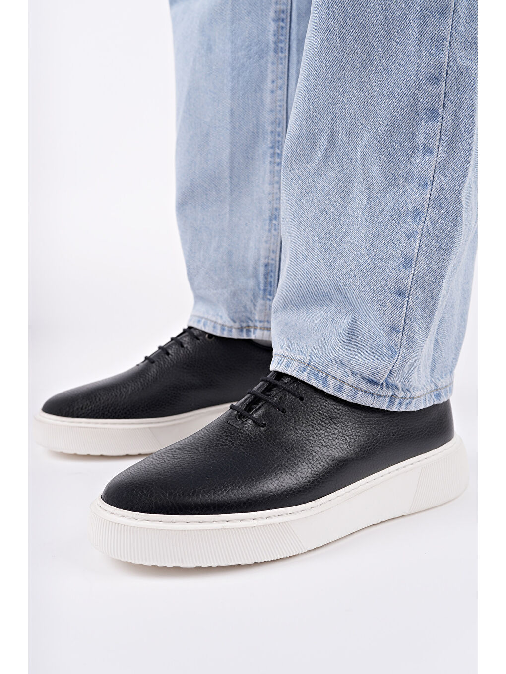 Siyah SEBASTİAN Bağcıklı Hakiki Deri Erkek Günlük Casual Ayakkabı-6