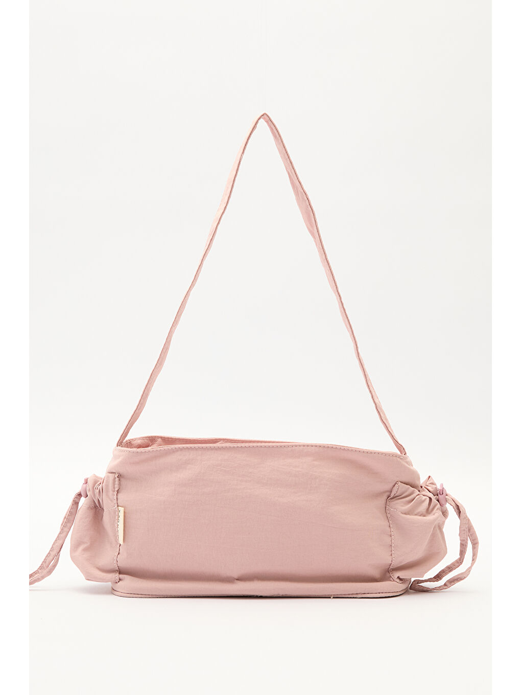 Cep Detaylı Bağcıklı Çanta Pembe-7