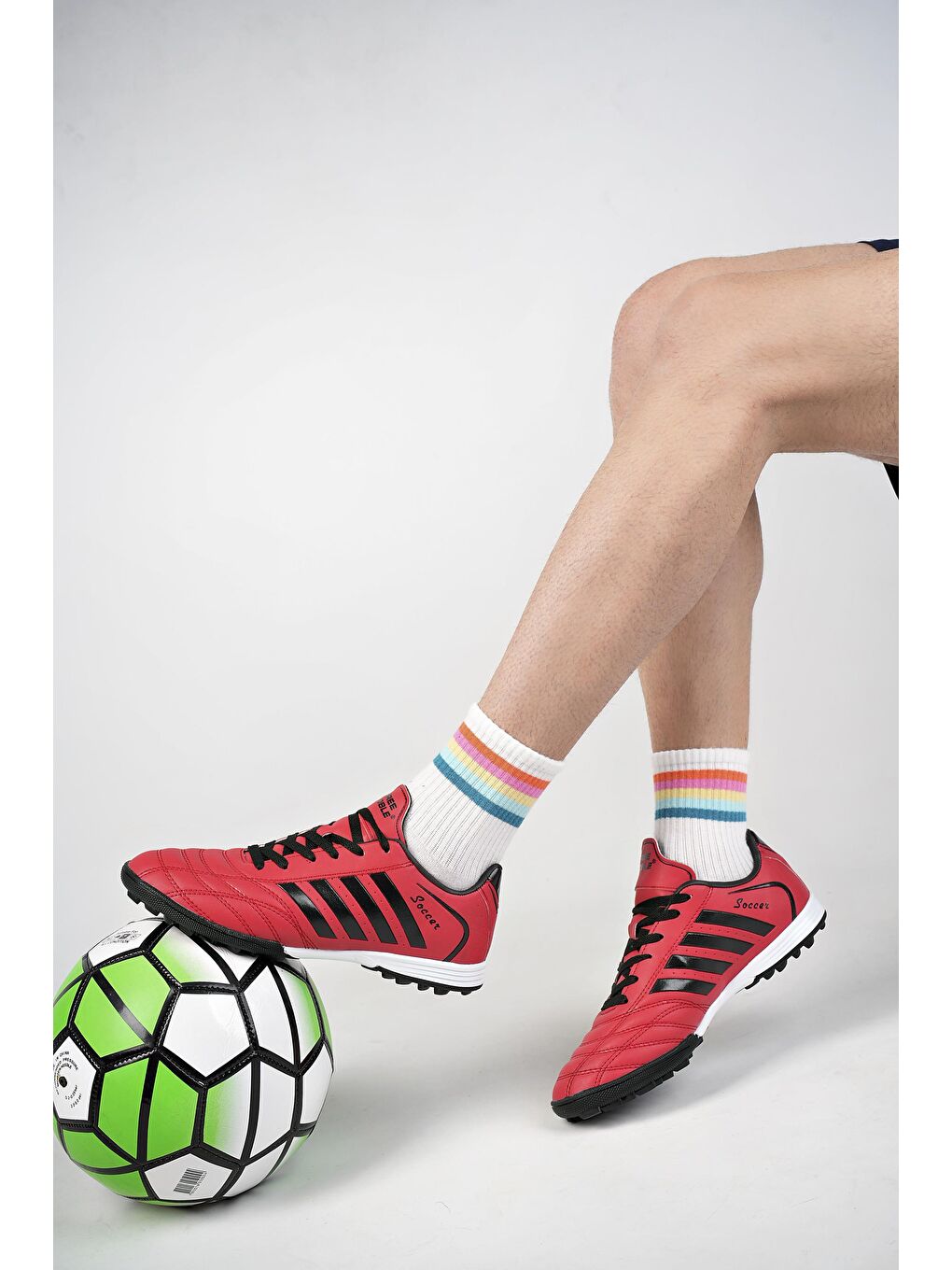 Kırmızı Gmz Unisex  Halı Saha Çim Saha Futbol Ayakkabısı-1