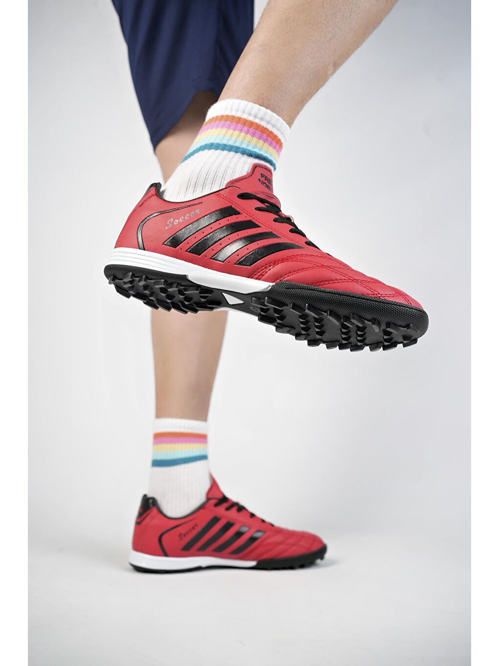 Kırmızı Gmz Unisex  Halı Saha Çim Saha Futbol Ayakkabısı-3