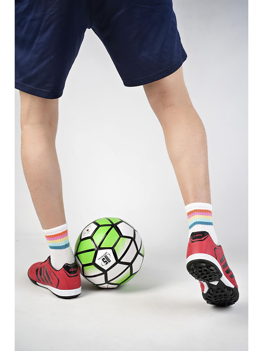 Kırmızı Gmz Unisex  Halı Saha Çim Saha Futbol Ayakkabısı-4