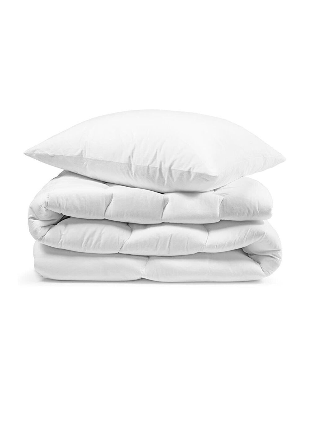 Zeynep Tekstil Beyaz Microfiber Lux Tek Kişilik Microfiber Yorgan +1 Yastık Hediyeli
