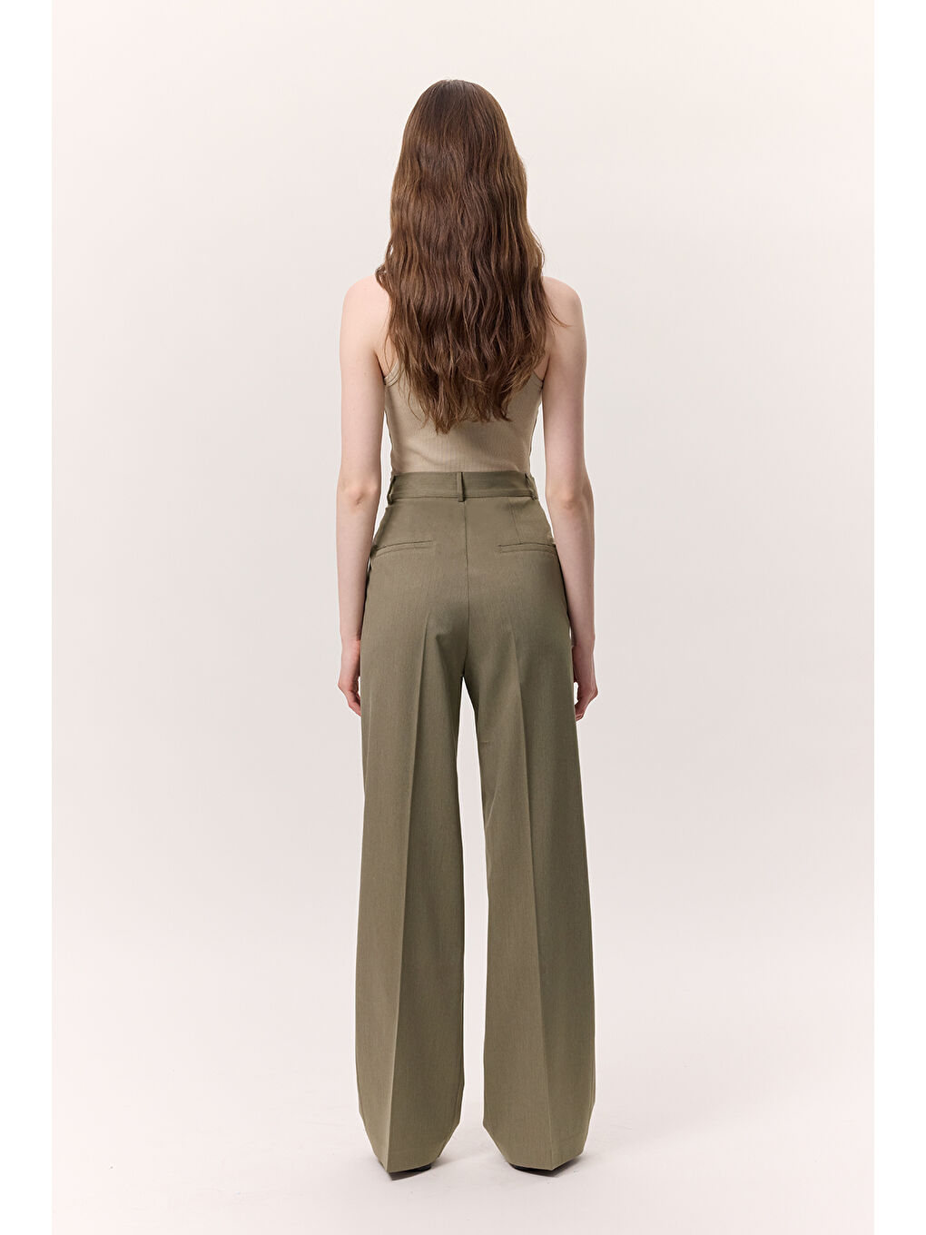 Geniş Paçalı Palazzo Pantolon Yeşil-7