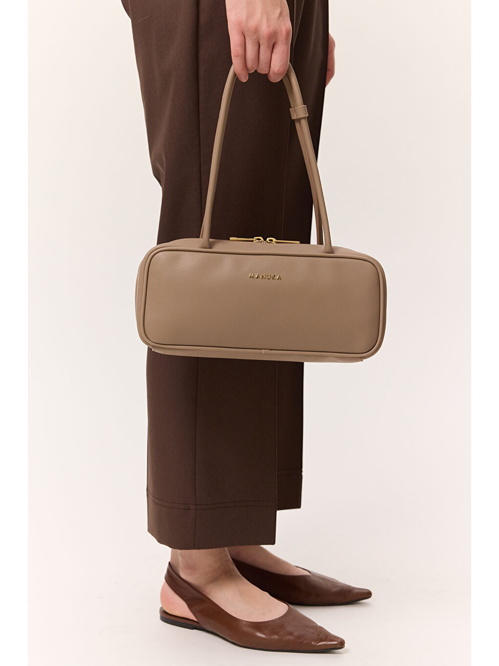 Bej Sımona Bowling Çanta Vizon-1