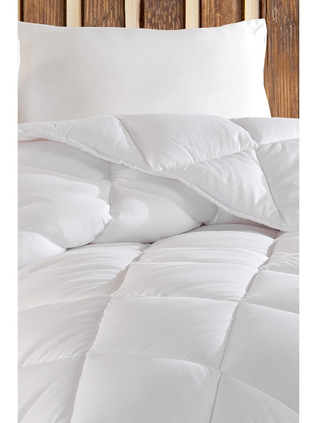 Zeynep Tekstil Beyaz Microfiber Lux Tek Kişilik Microfiber Yorgan +1 Yastık Hediyeli - 3