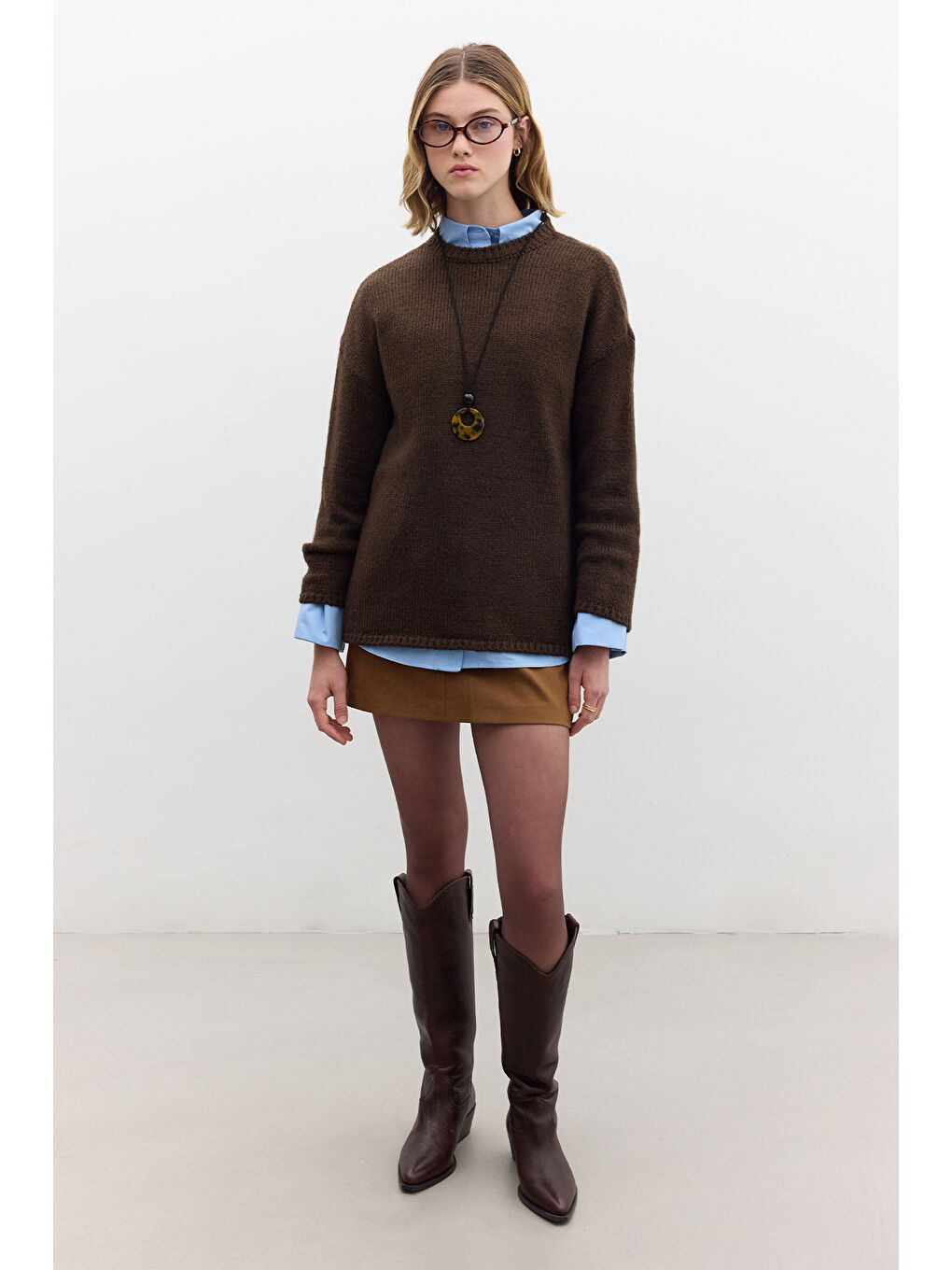 Oversize Kazak Kahverengi-2