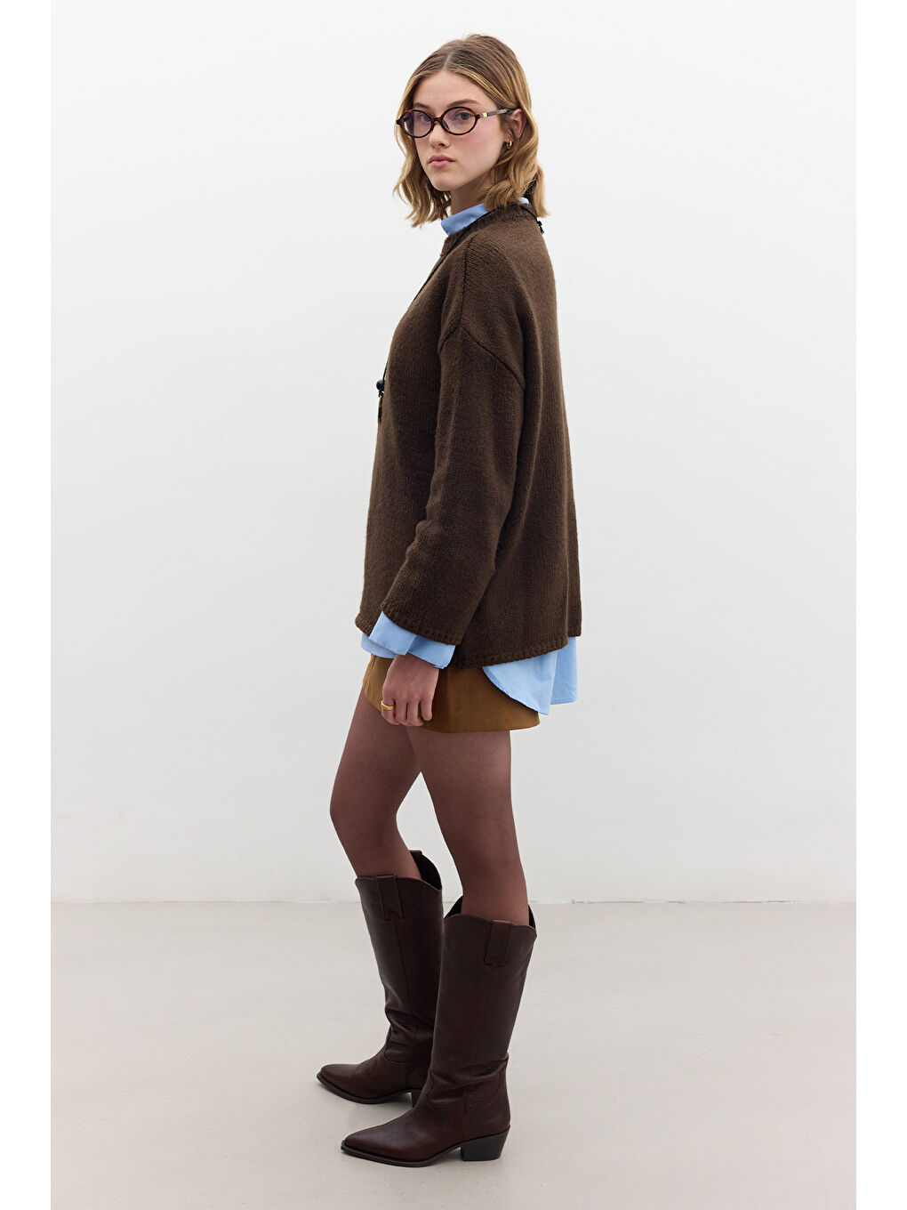 Oversize Kazak Kahverengi-4