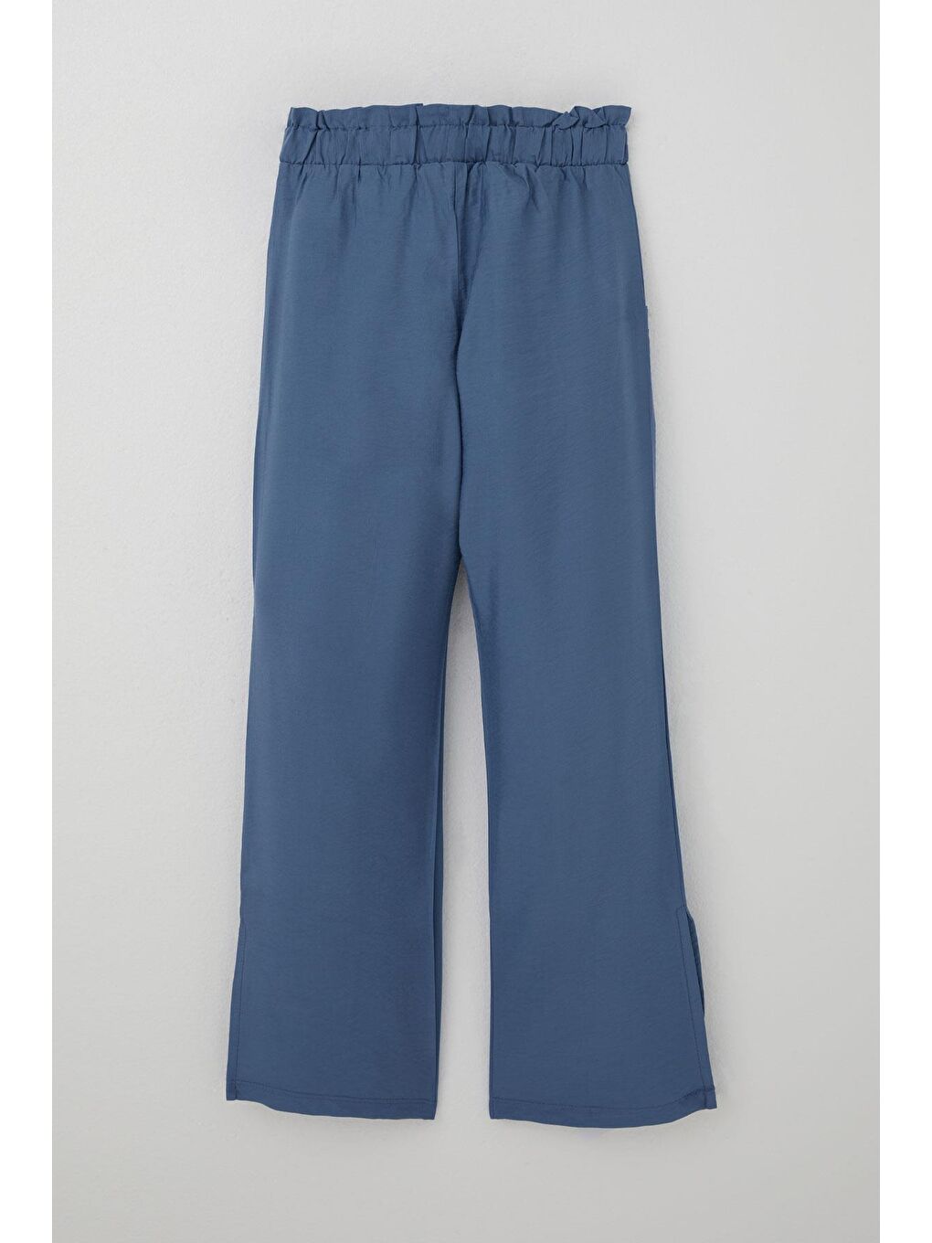 Kız Çocuk Pantolon Cepli Paçası Yırtmaçlı Mavi (8-14 Yaş)-1