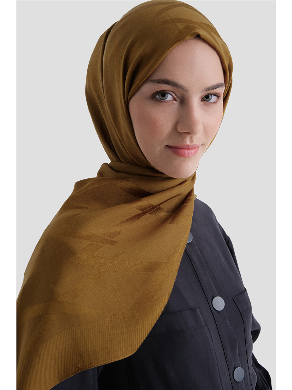 Sarı Lyocell Naia Zikzak Desen Şal 1- 72-1