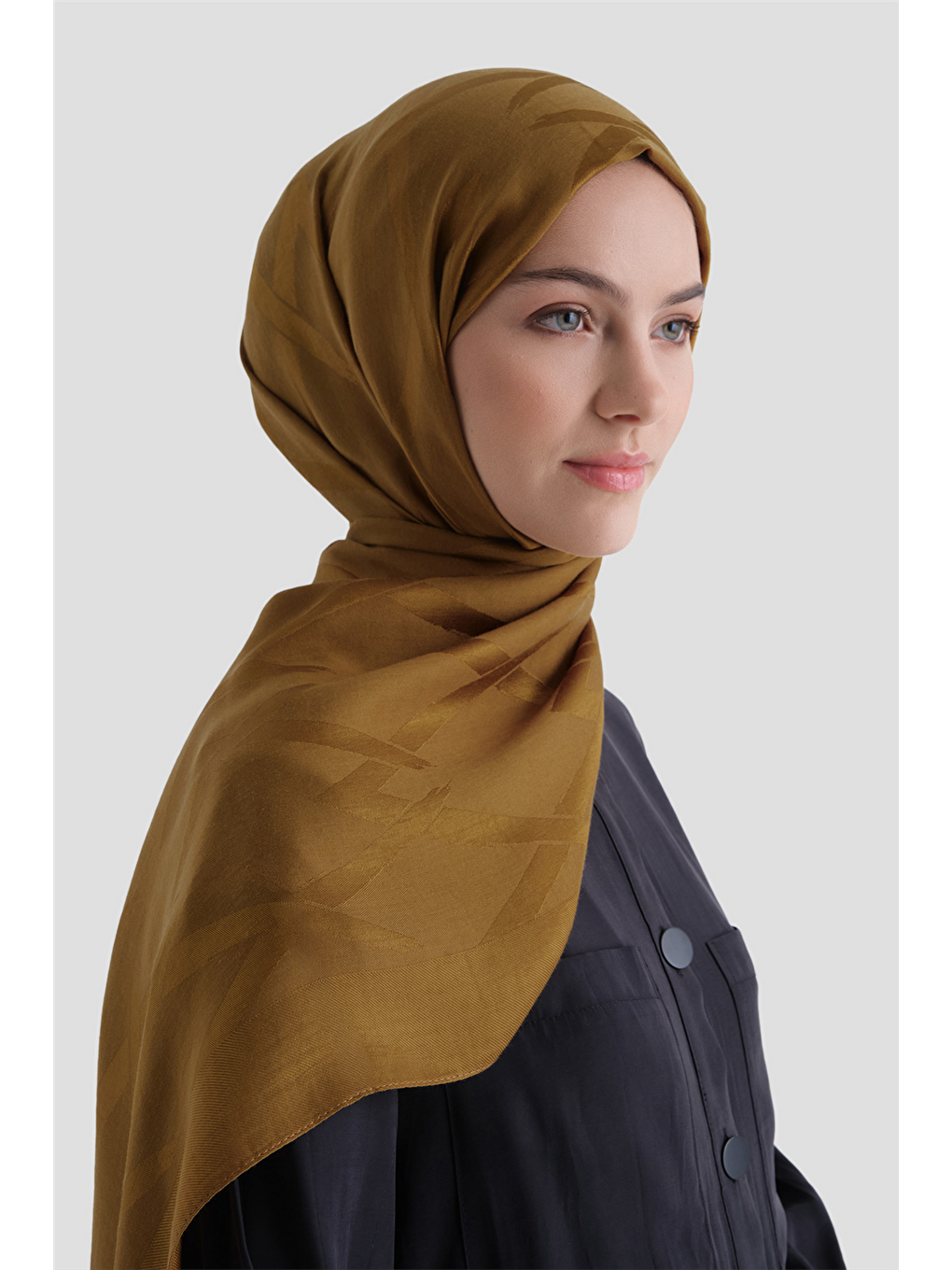 Sarı Lyocell Naia Zikzak Desen Şal 1- 72-2