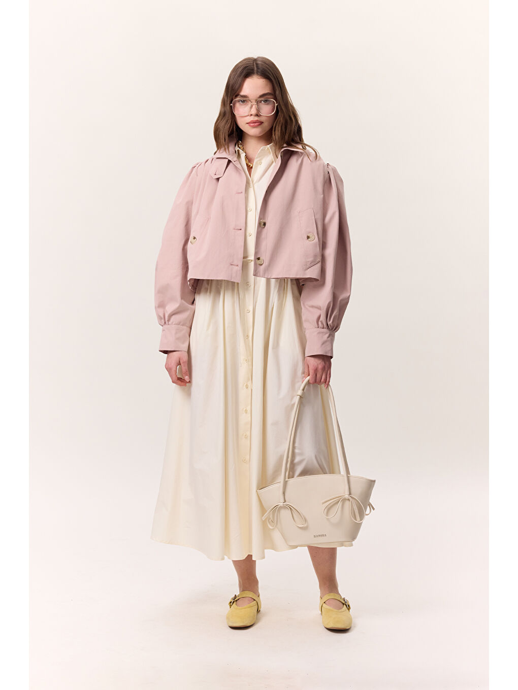 Sandy Fiyonklu Çanta Bej-1