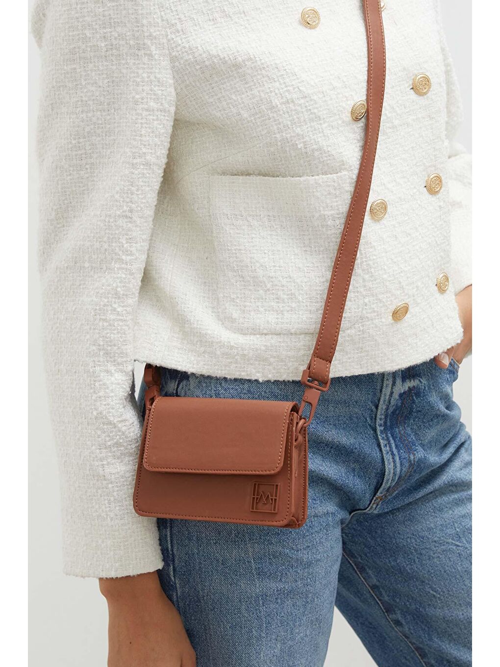 Kahverengi Roma Mini Çanta Taba-2