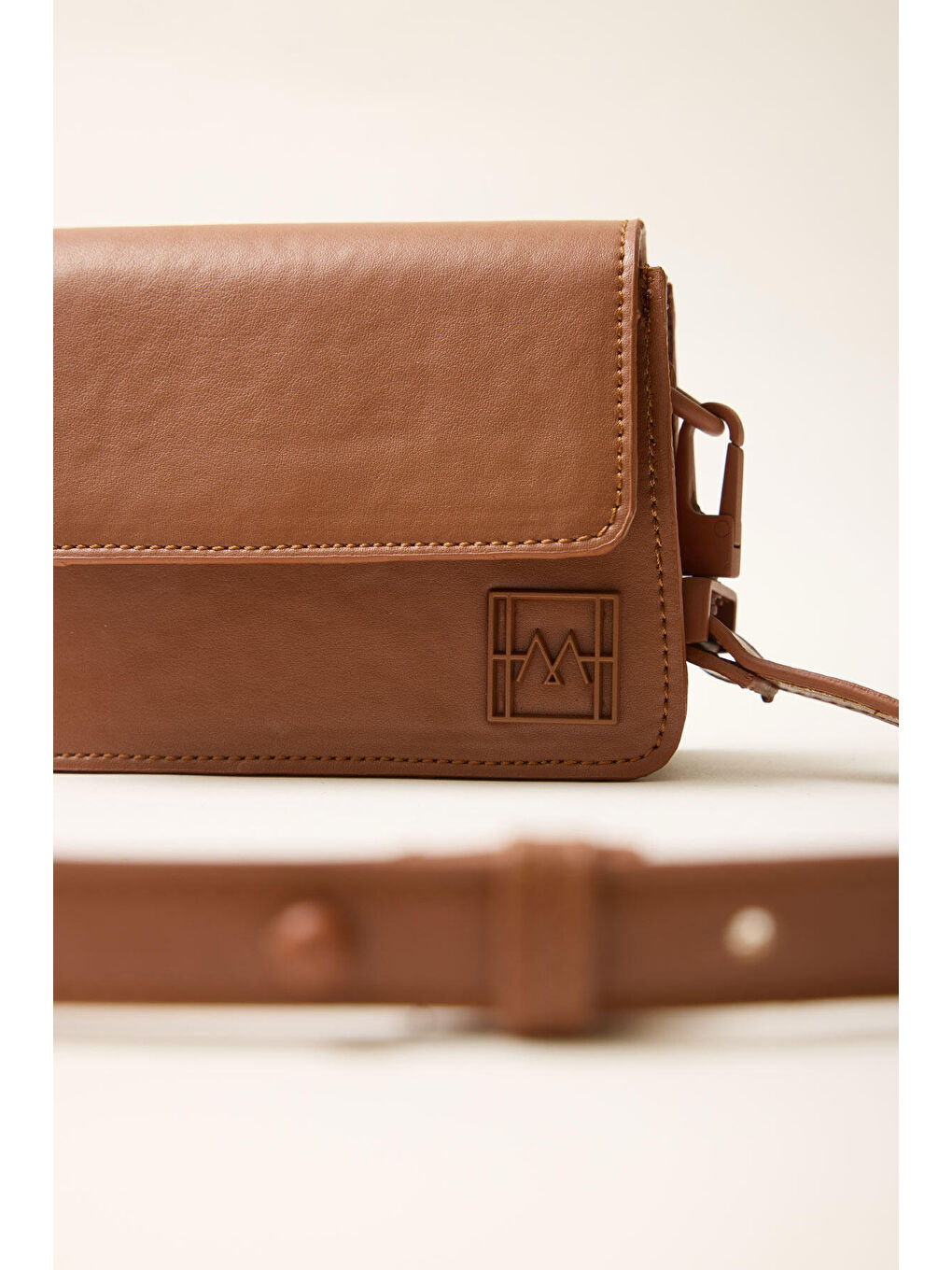 Kahverengi Roma Mini Çanta Taba-4
