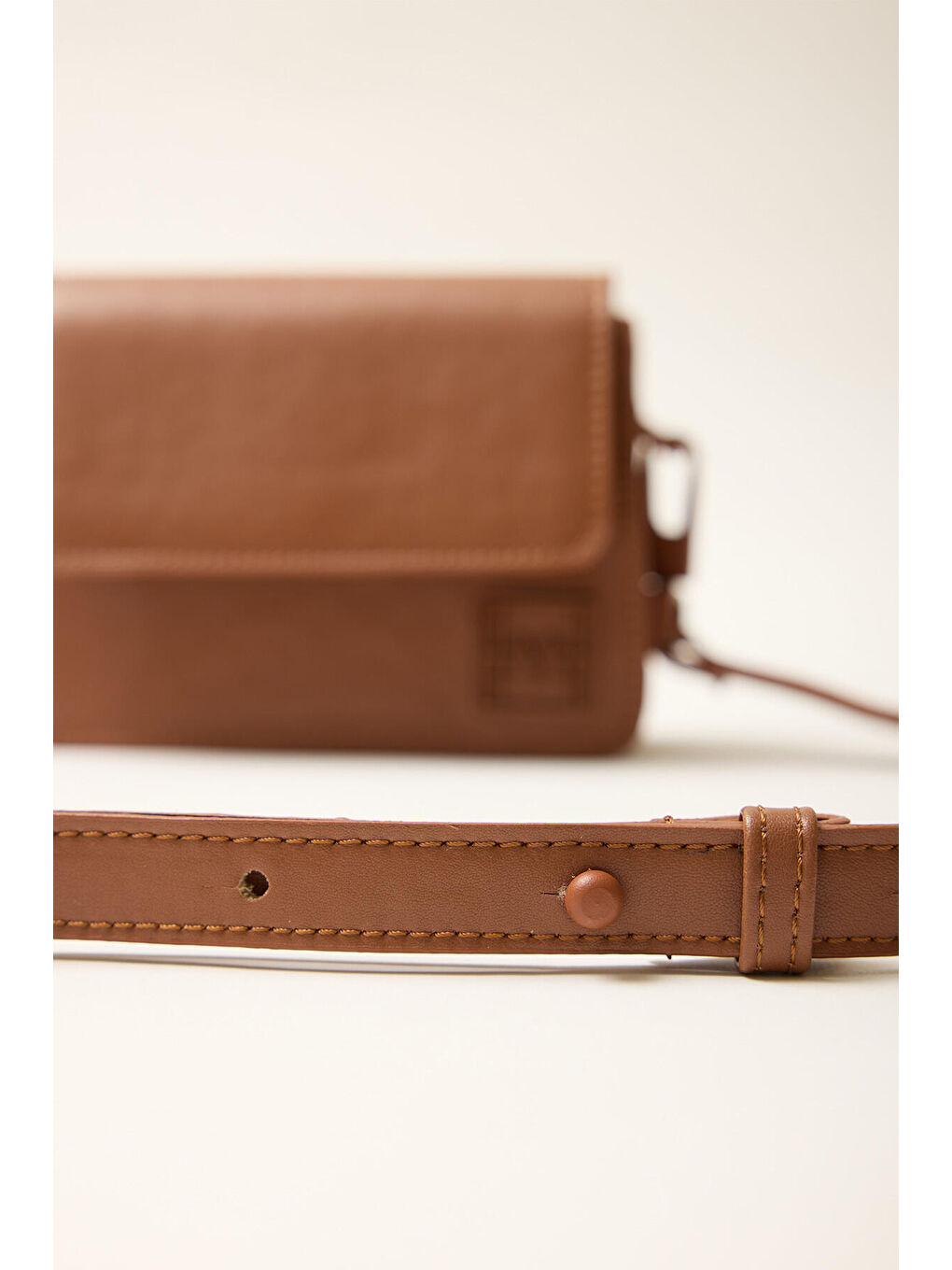 Kahverengi Roma Mini Çanta Taba-5