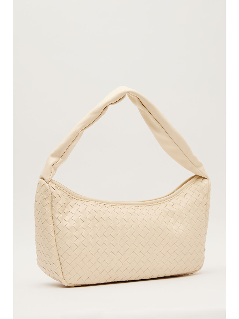 Frances Örgü Oval Çanta Bej-1