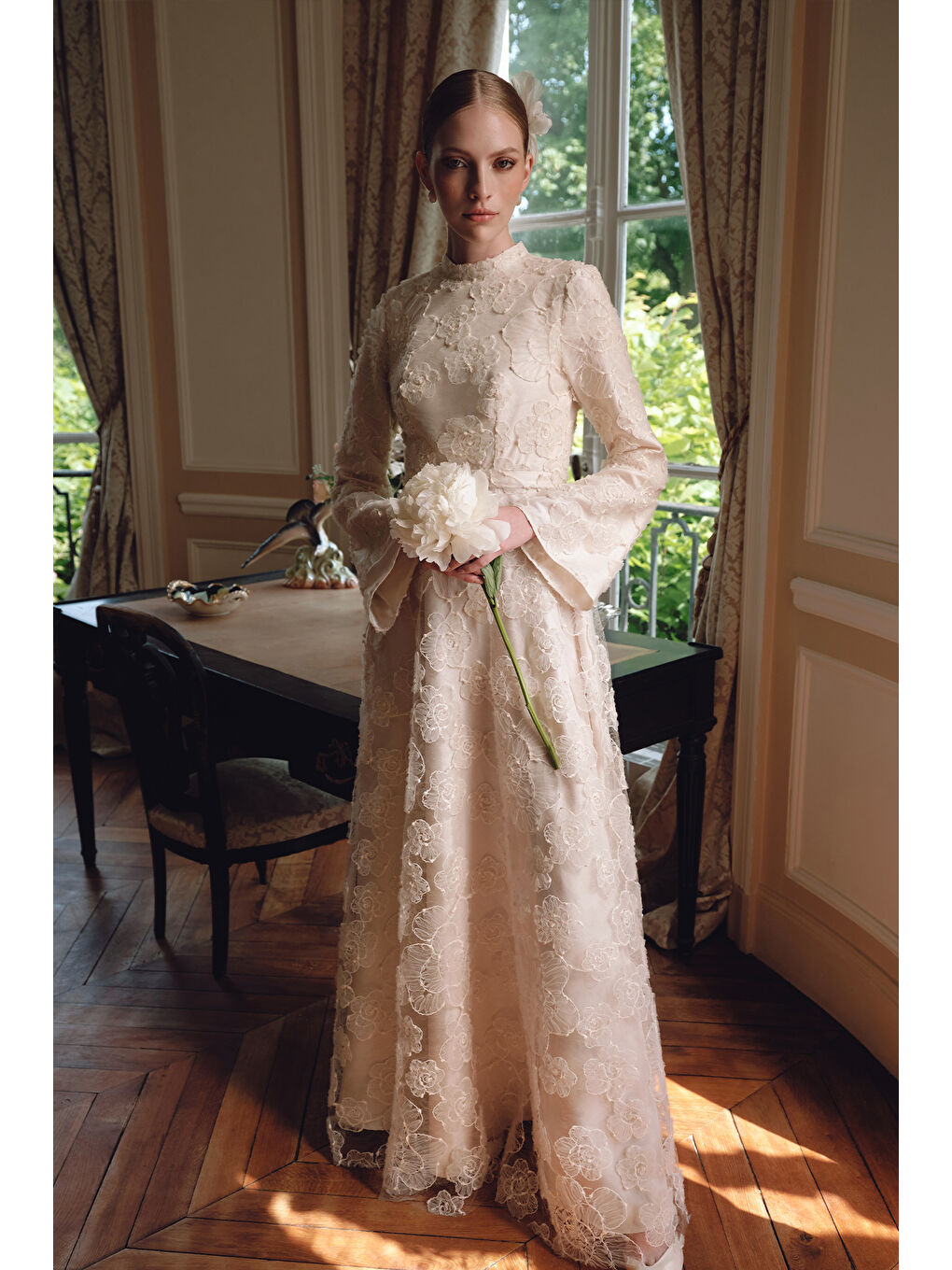 Brıdgerton Abiye Elbise Ekru