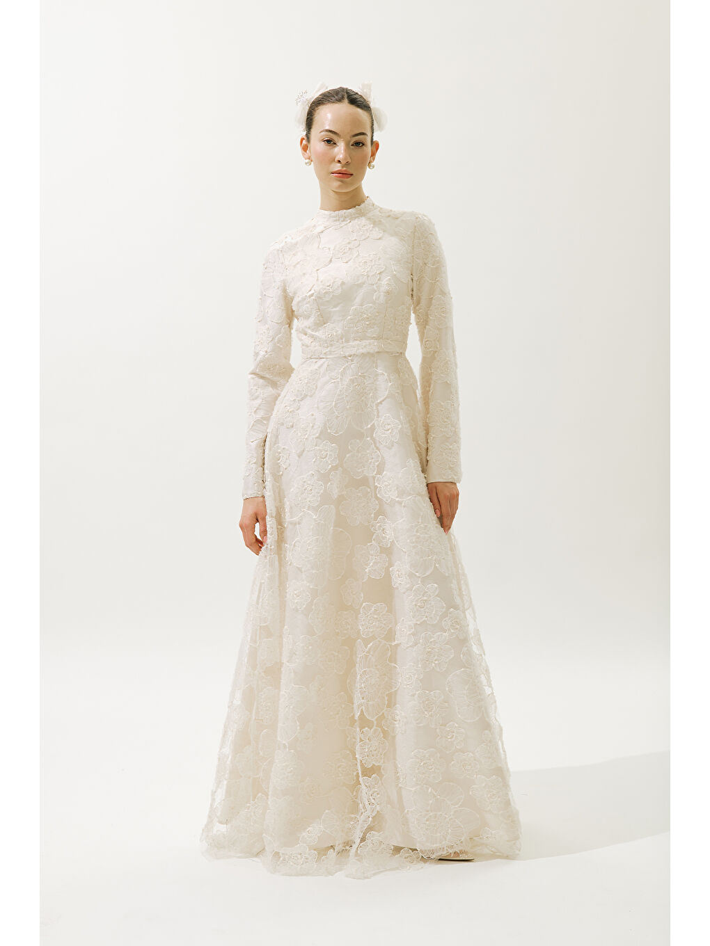 Brıdgerton Abiye Elbise Ekru-3