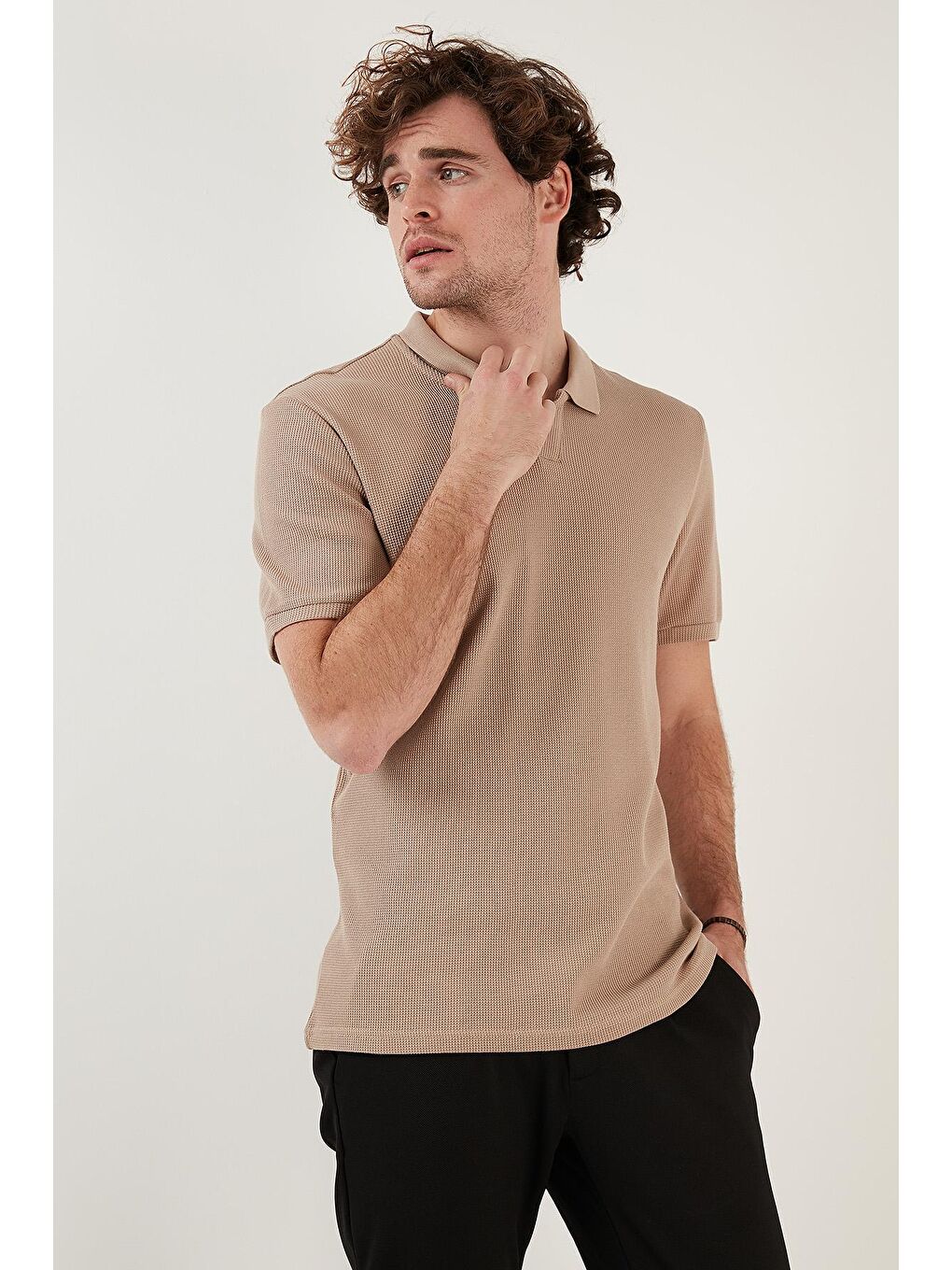 Gri Pamuklu Regular Fit Polo Tişört 5902645-2