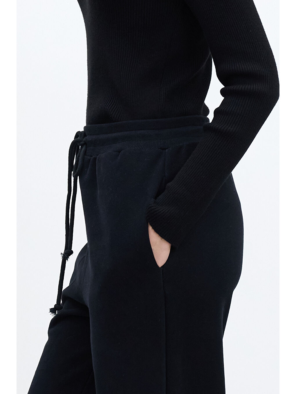 Basıc Rahat Pantolon Siyah-4