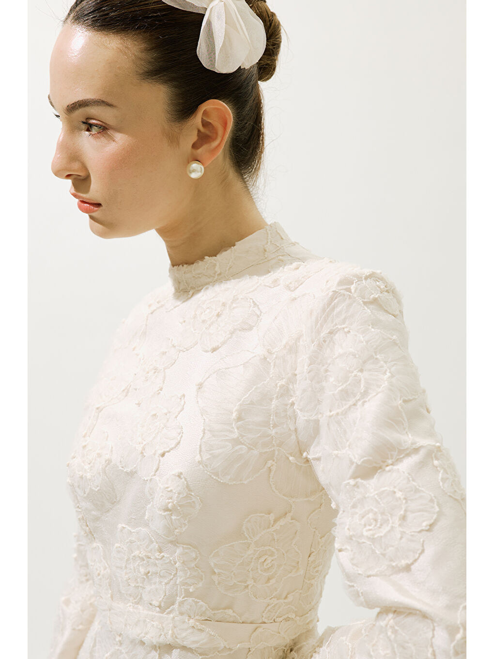 Brıdgerton Abiye Elbise Ekru-6