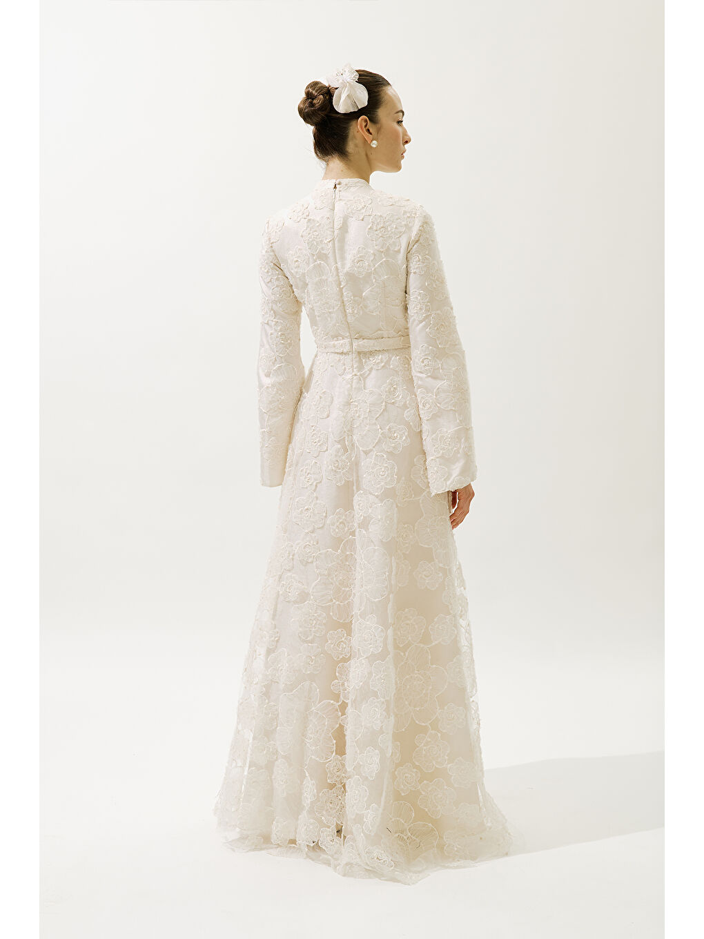 Brıdgerton Abiye Elbise Ekru-7