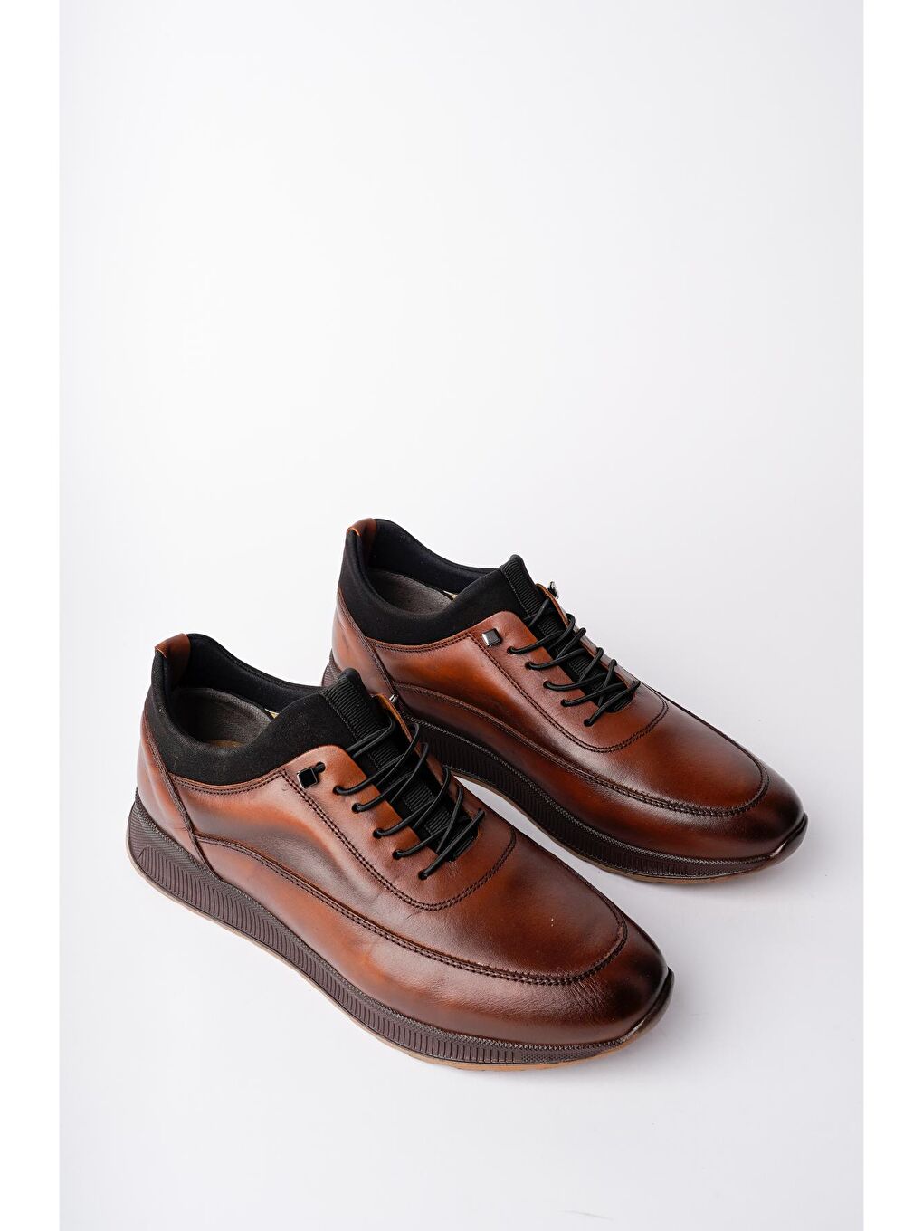 Kahverengi FREE Erkek Günlük Klasik Hakiki Deri Casual Rahat Ortopedik Ayakkabı-6