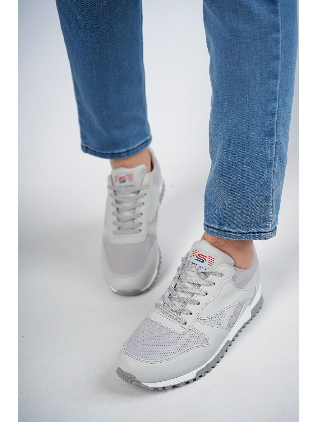 Gri Blake Unisex Ortopedik Günlük  Yürüyüş Koşu Sneaker Spor Ayakkabı-3